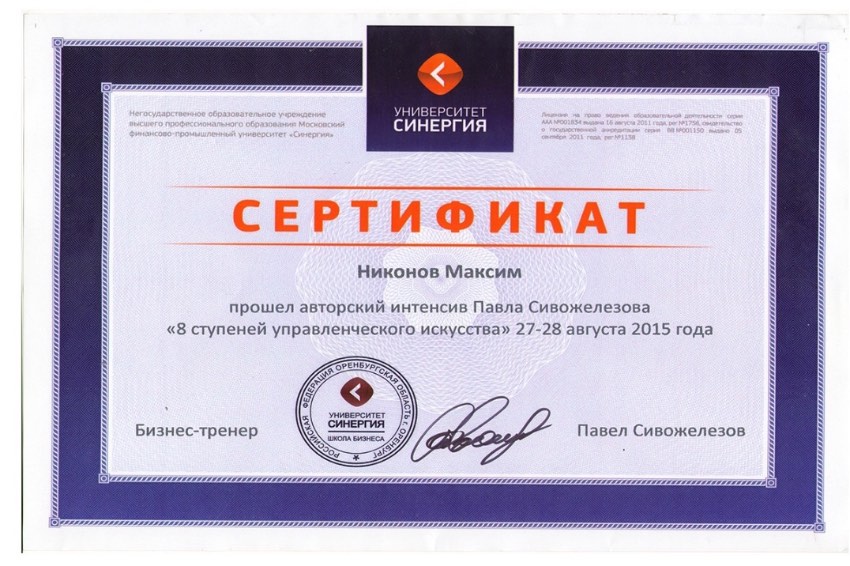 8 ступеней управленческого искусства — П. Сивожелезов, «Синергия»